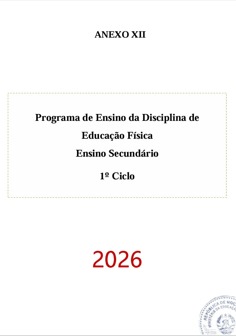 Programa de Ensino de Educação Física do 1º Ciclo do Ensino Secundário (Novo 2026)