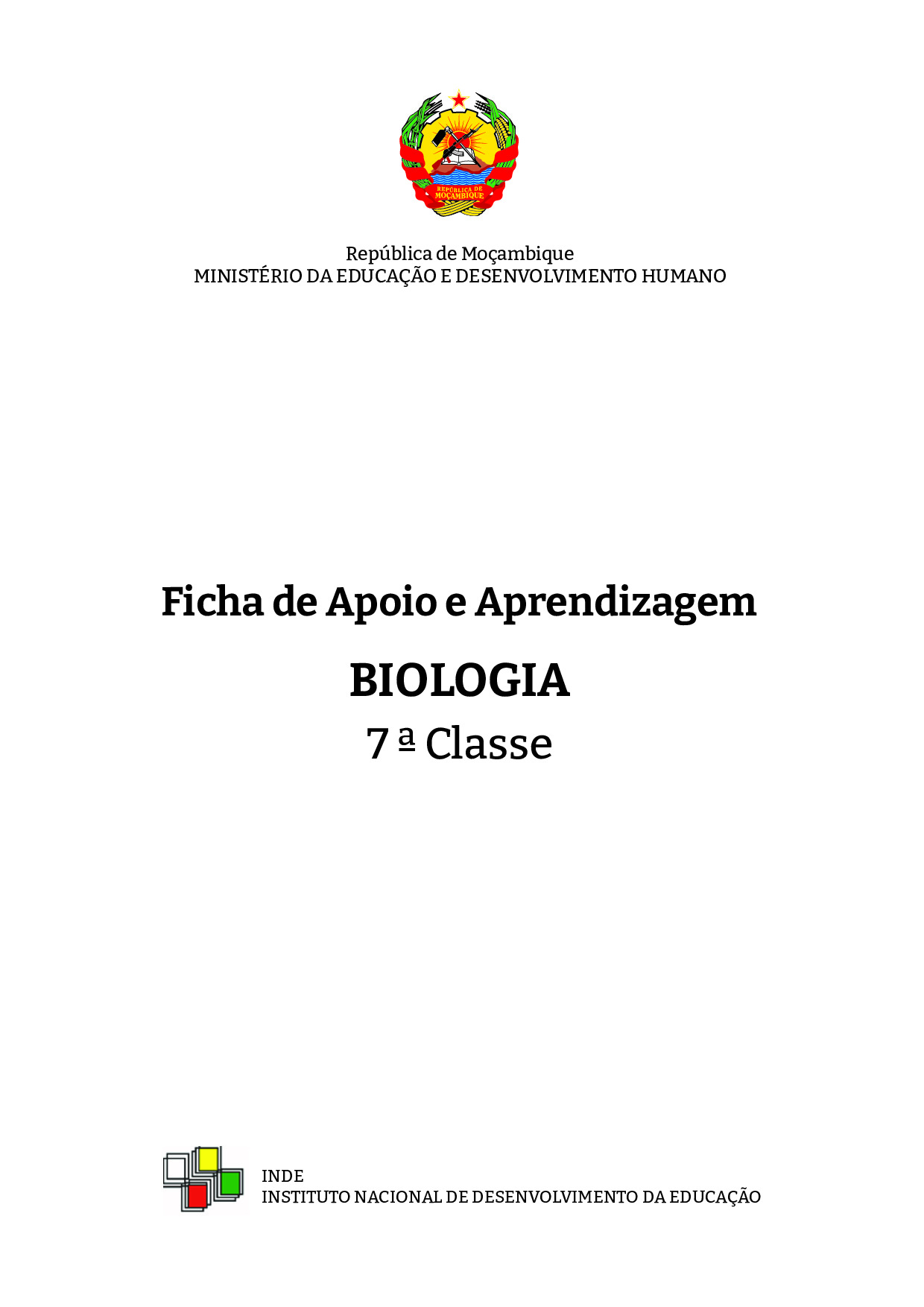 Biologia da 7ª Classe (INDE/ MEC Moçambique 2022) Baixar Livro em PDF