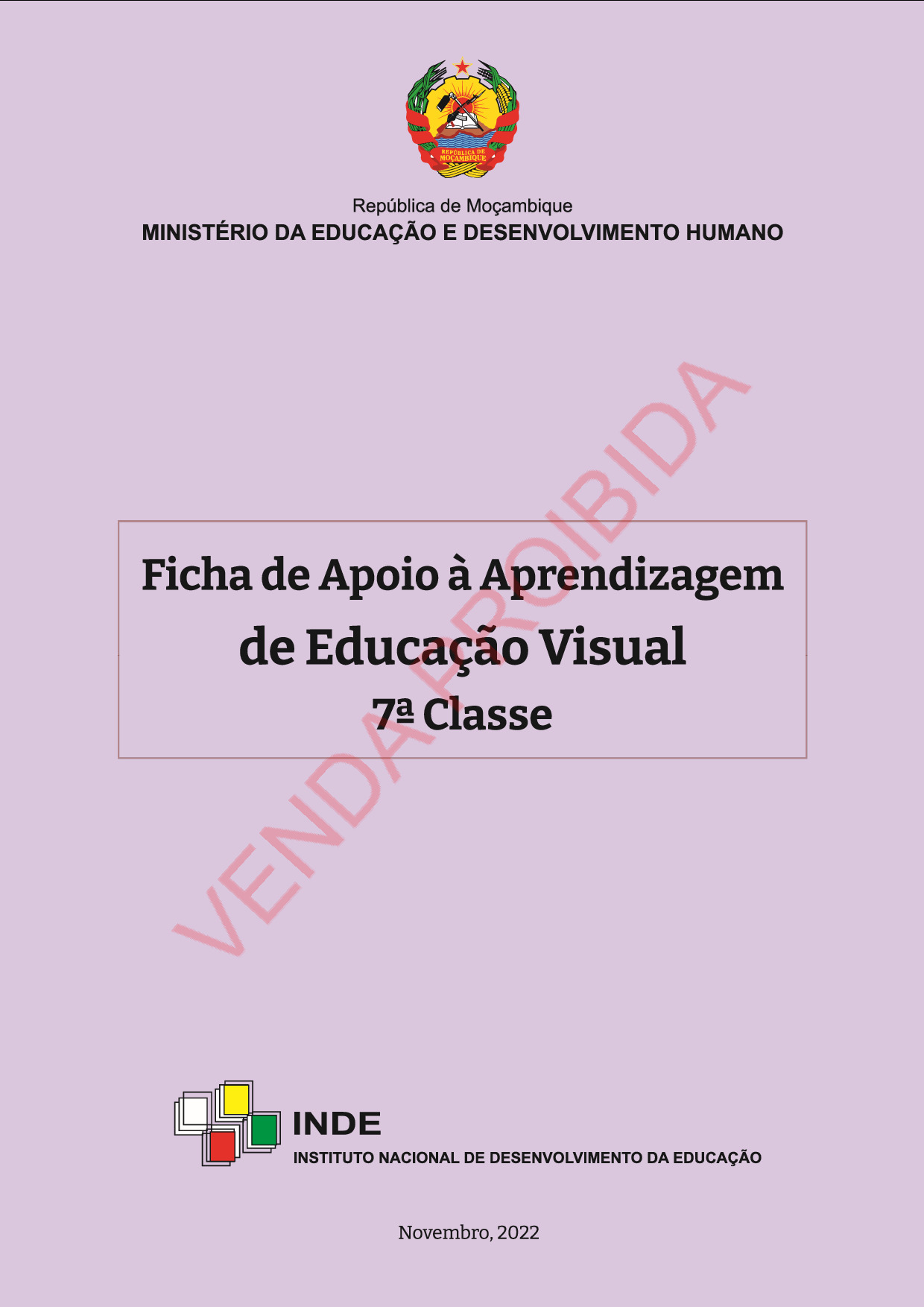 Educação Visual da 7ª Classe (Ficha de Aprendizagem -Moçambique) Baixar Livro em PDF