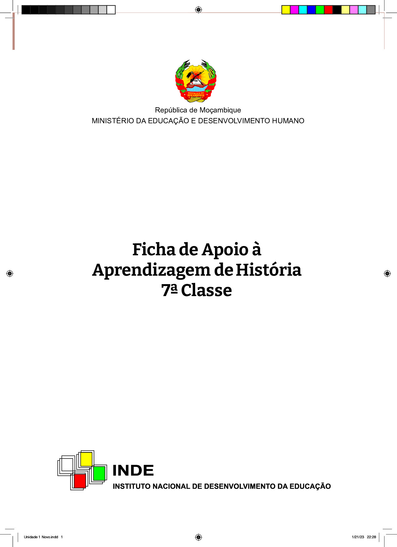 História da 7ª Classe (INDE/ MEC Moçambique 2022) Baixar Livro em PDF