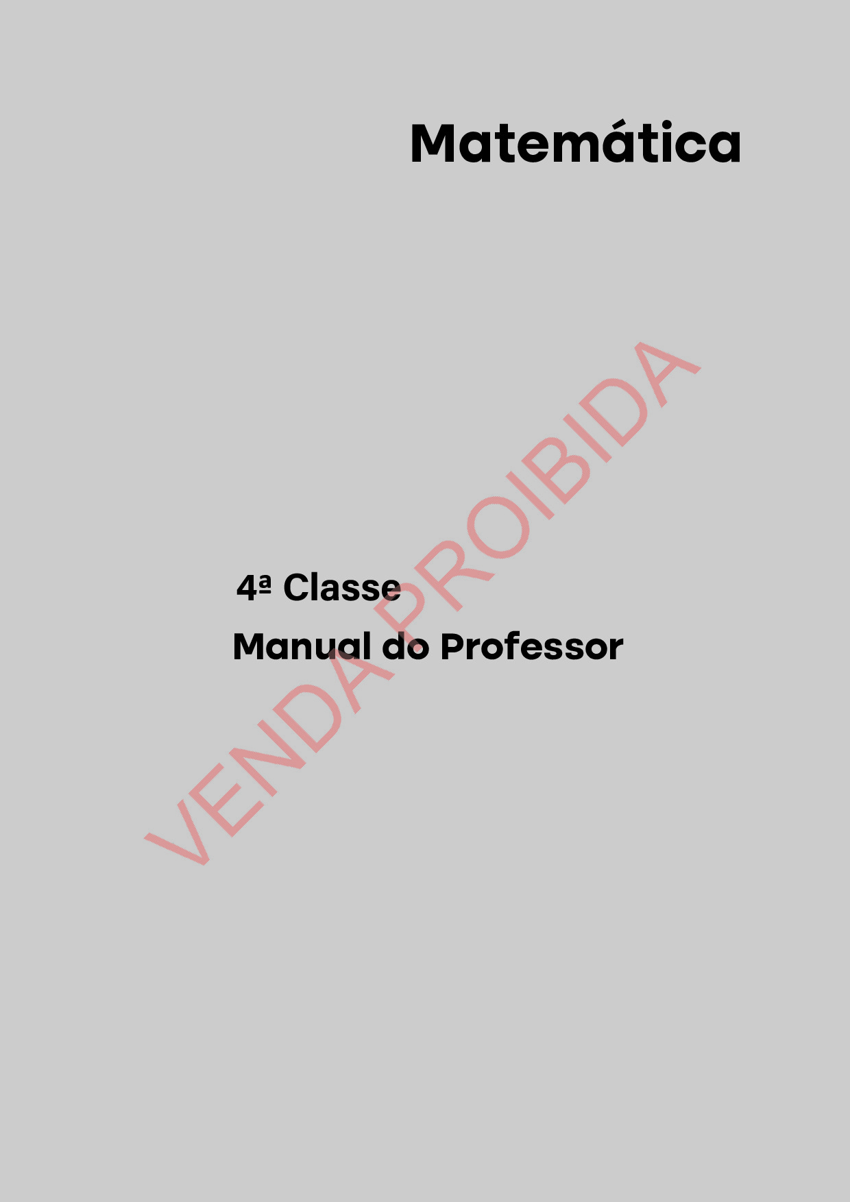 Matemática da 4ª Classe (Manual do Professor - Moçambique) Baixar em PDF