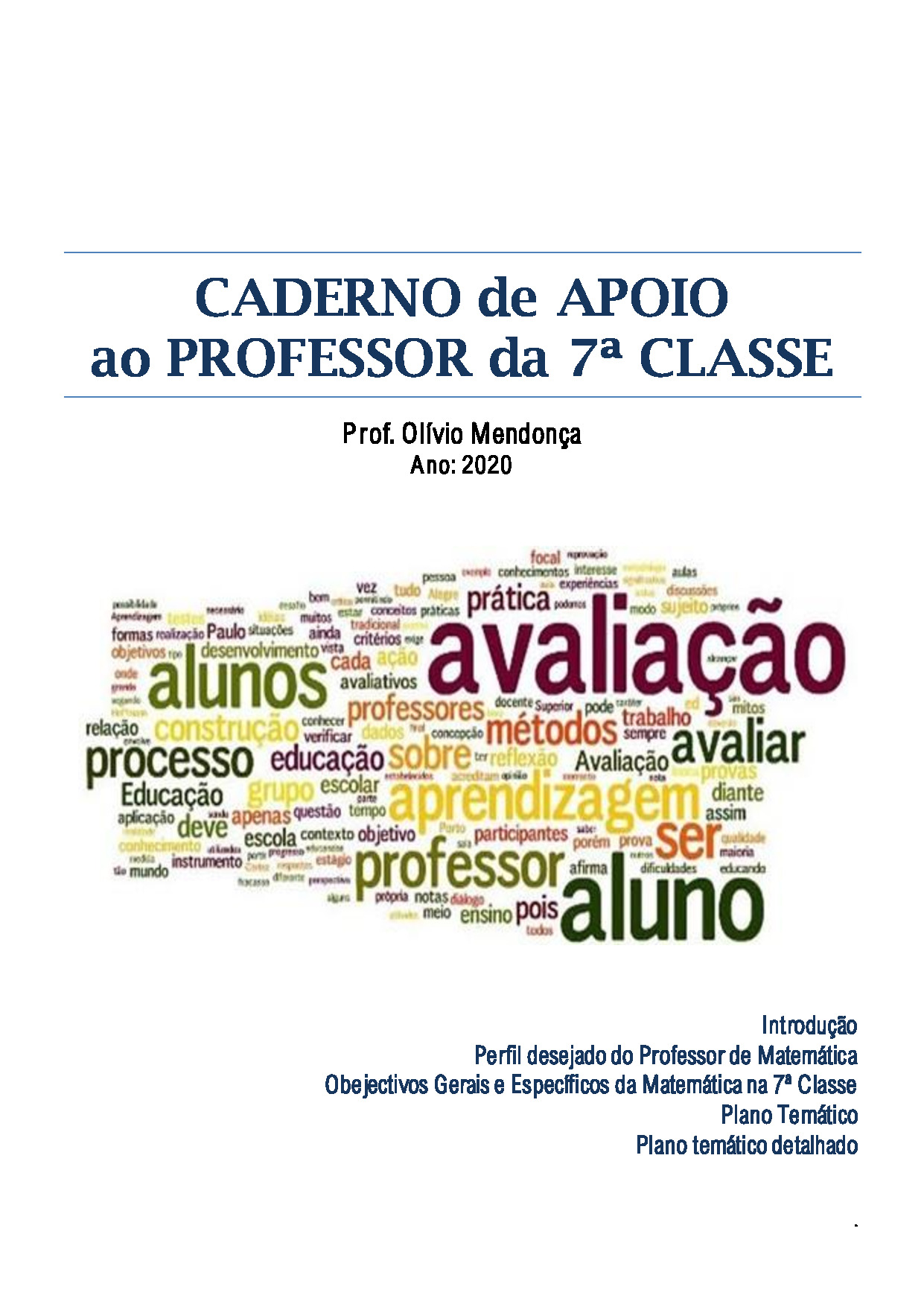 Matemática da 7ª Classe (Manual de apoio ao Professor) Baixar Livro em PDF
