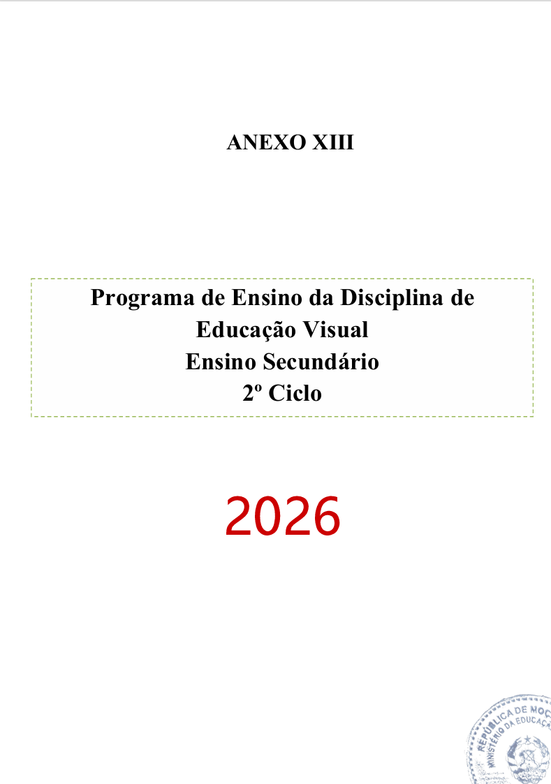 Programa de Ensino de Educação Visual do 2º Ciclo do Ensino Secundário (Novo 2026)